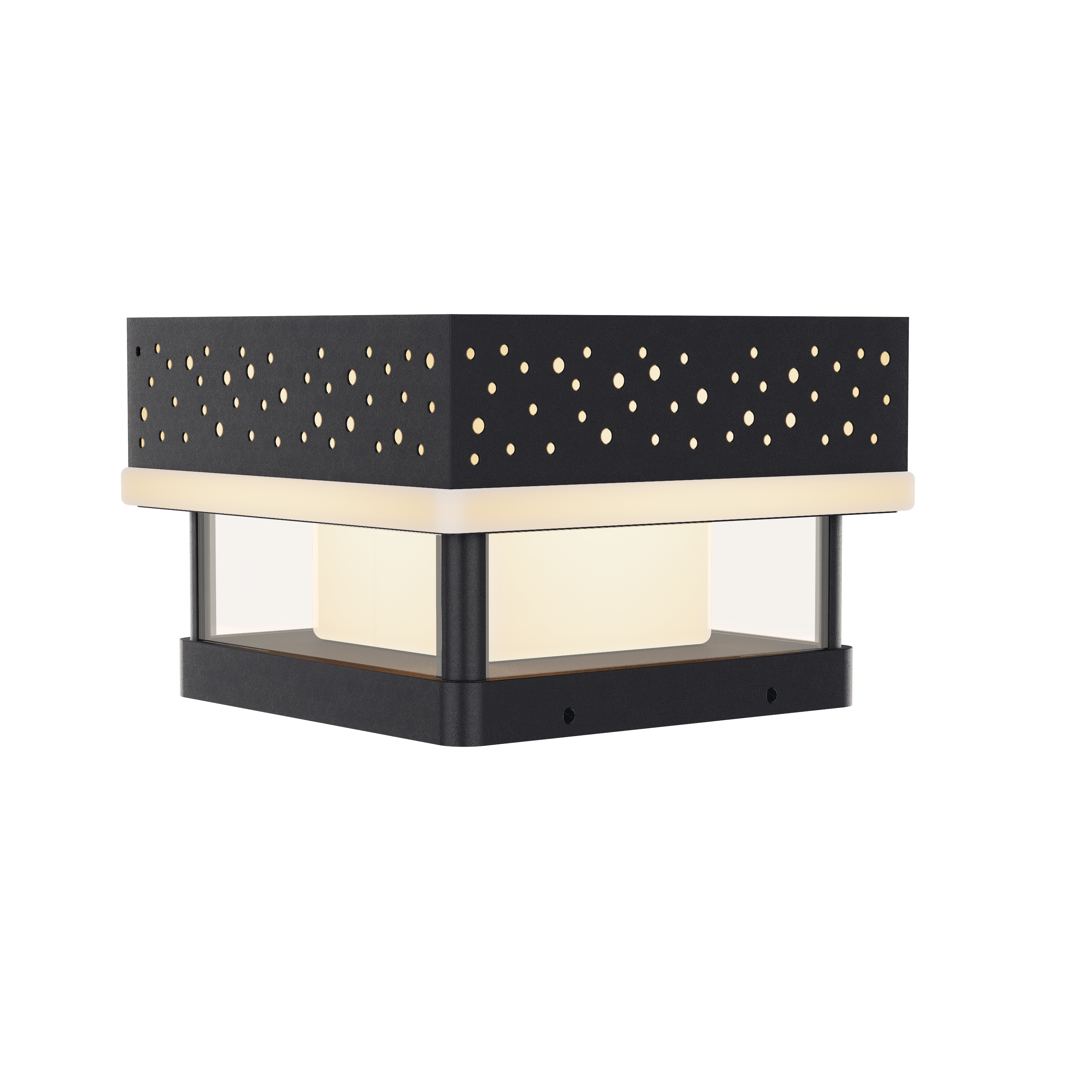 GLINT Perforated Post Cap Light