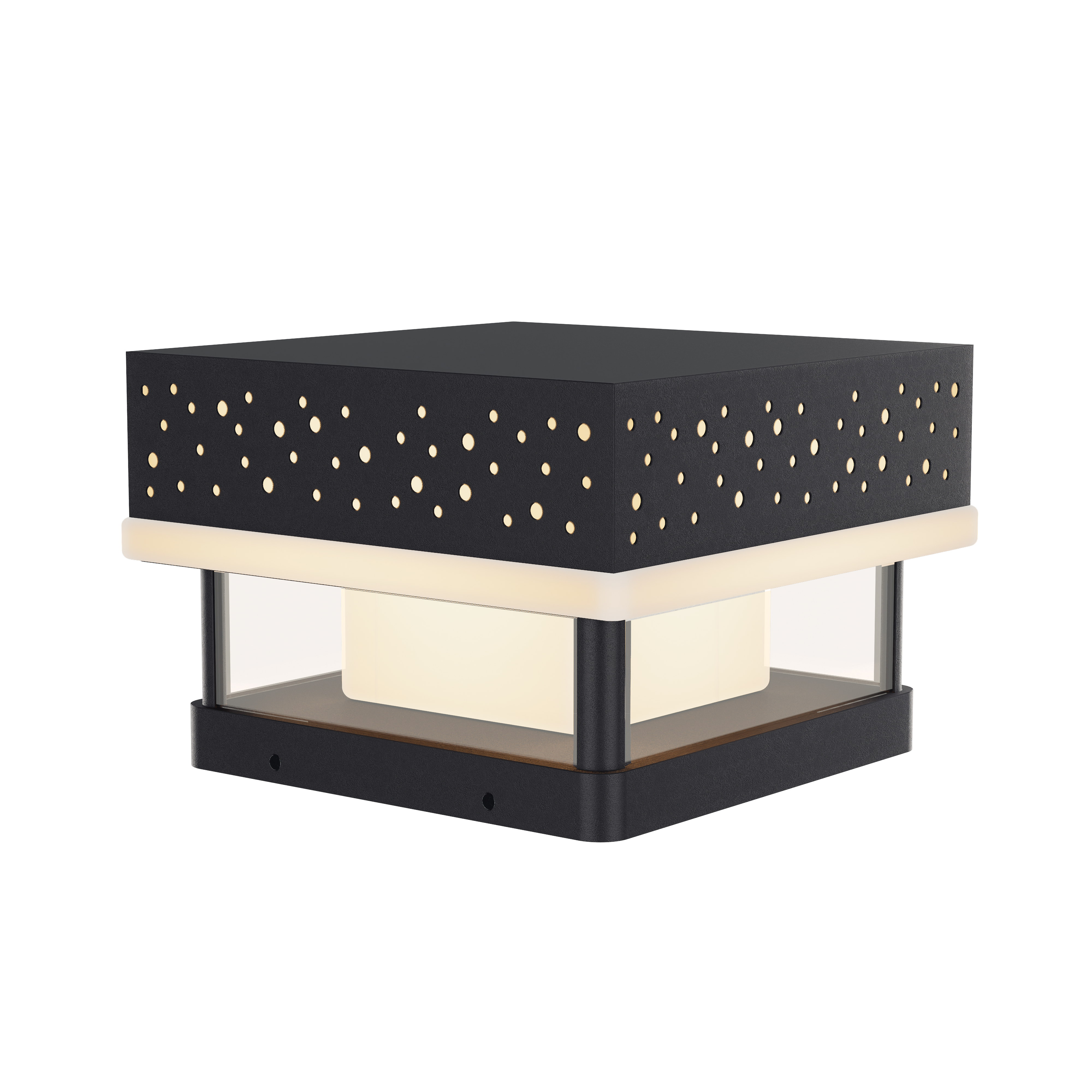 GLINT Perforated Post Cap Light