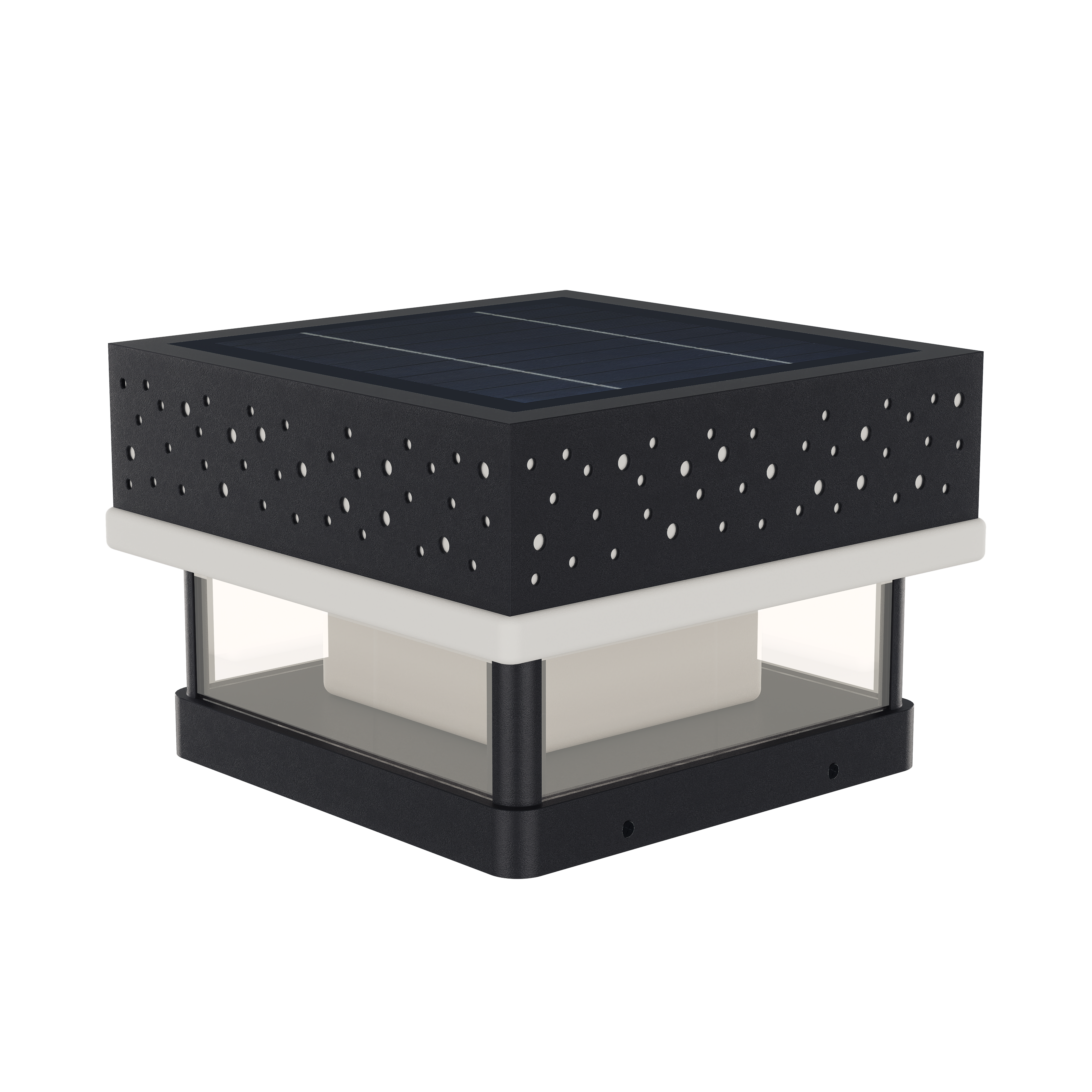 GLINT Perforated Post Cap Light