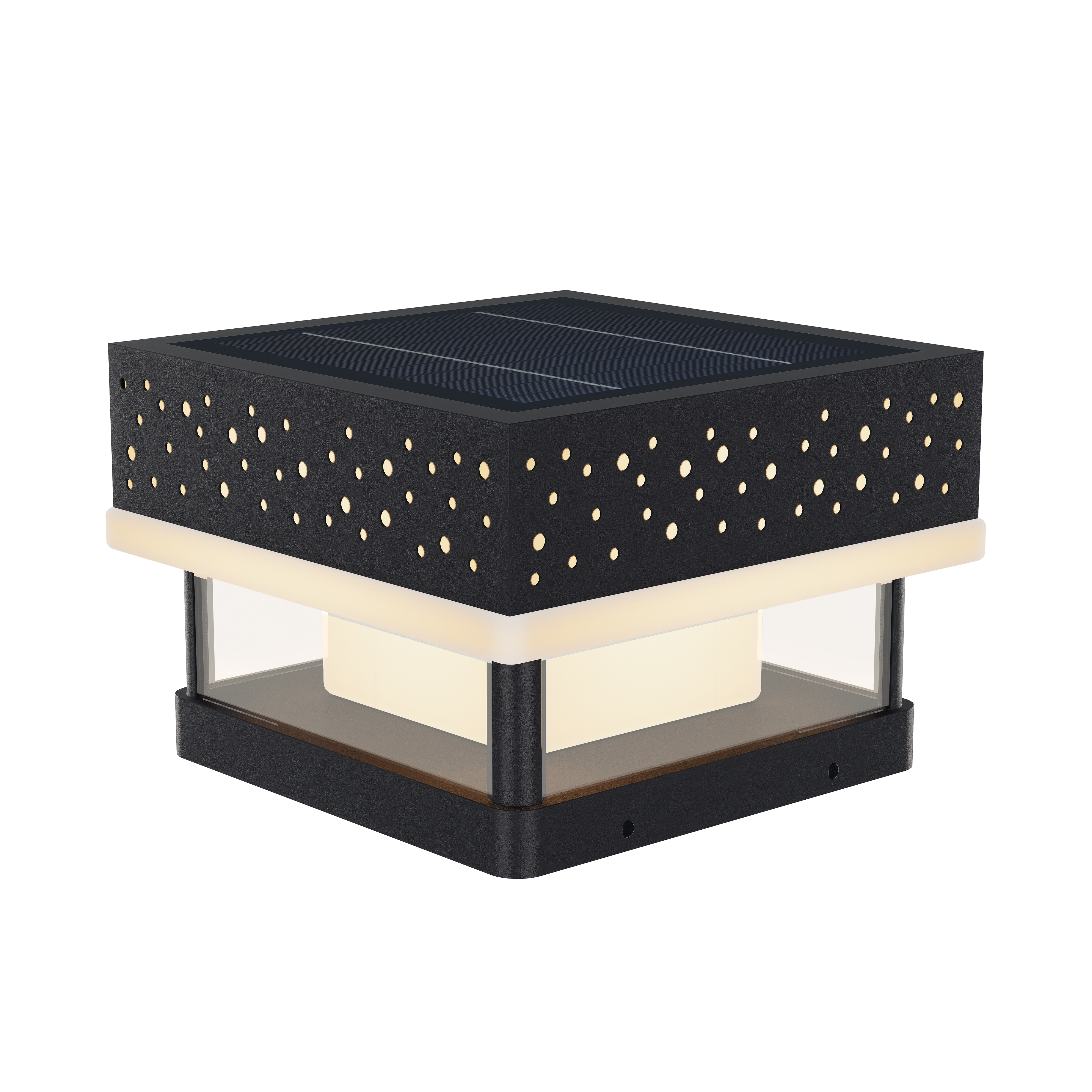 GLINT Perforated Post Cap Light