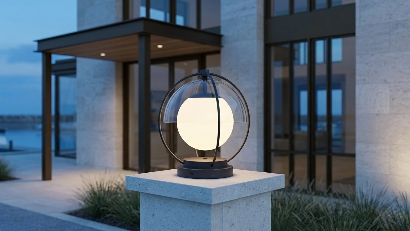 LUNOR Globe Post Light