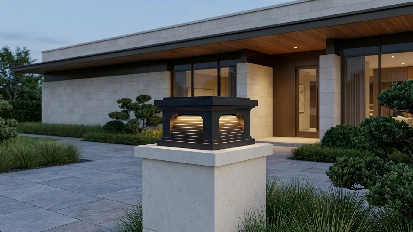 EAVEN Recessed-Louver Post Cap Light