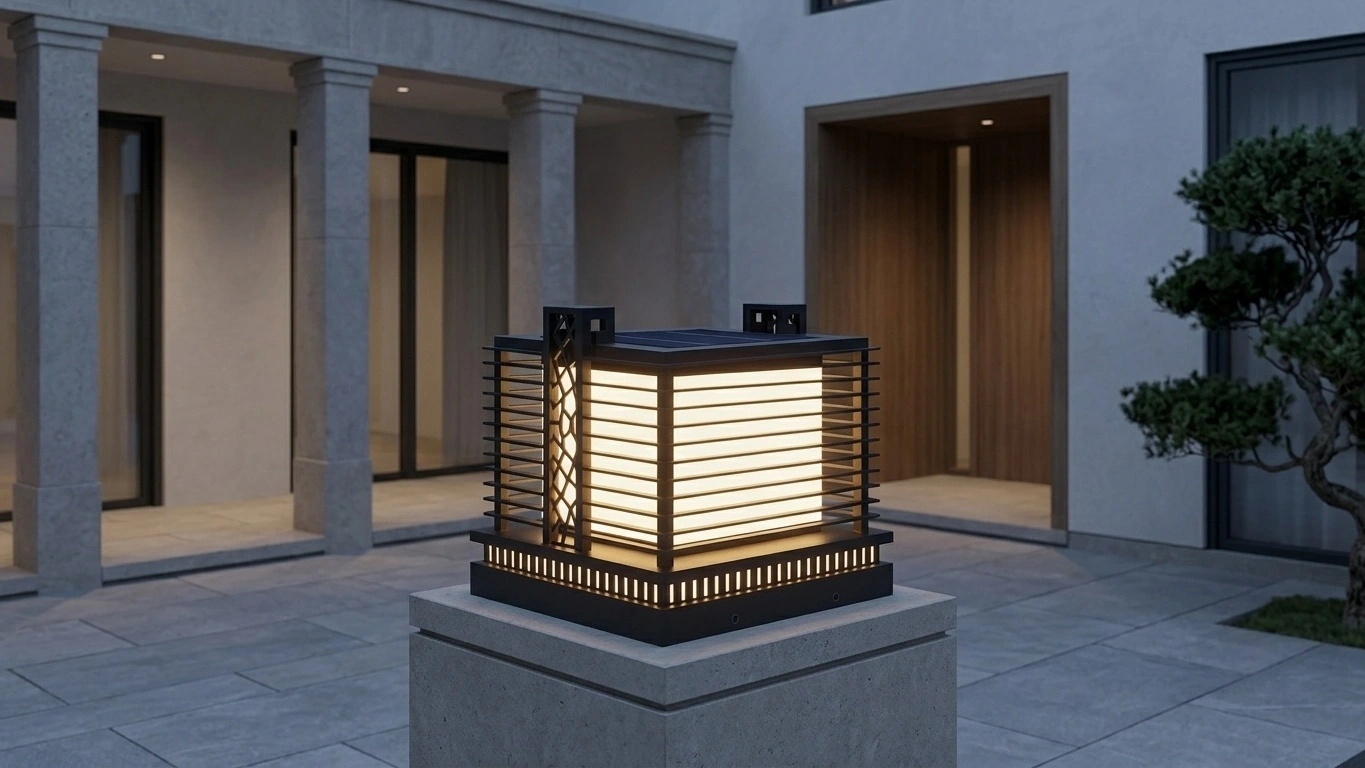 LANTOR Louvered Post Cap Light