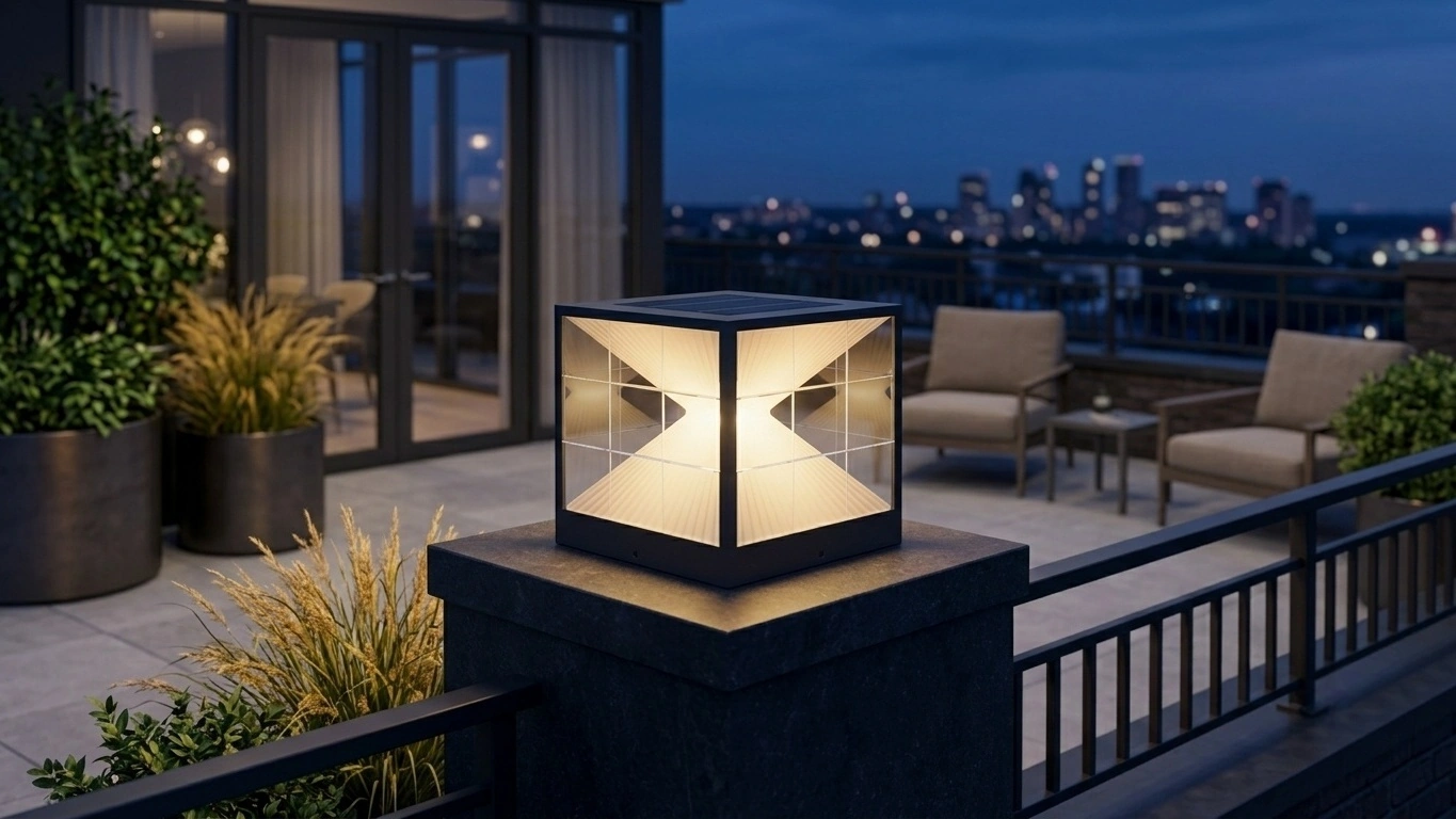 CRYSTA Faceted Post Cap Light