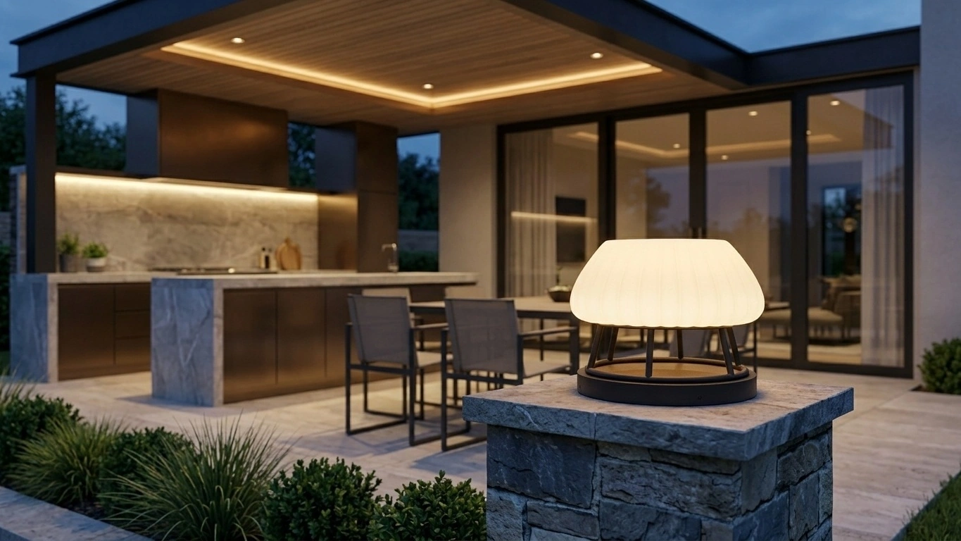 PLEURA Fluted Post Light