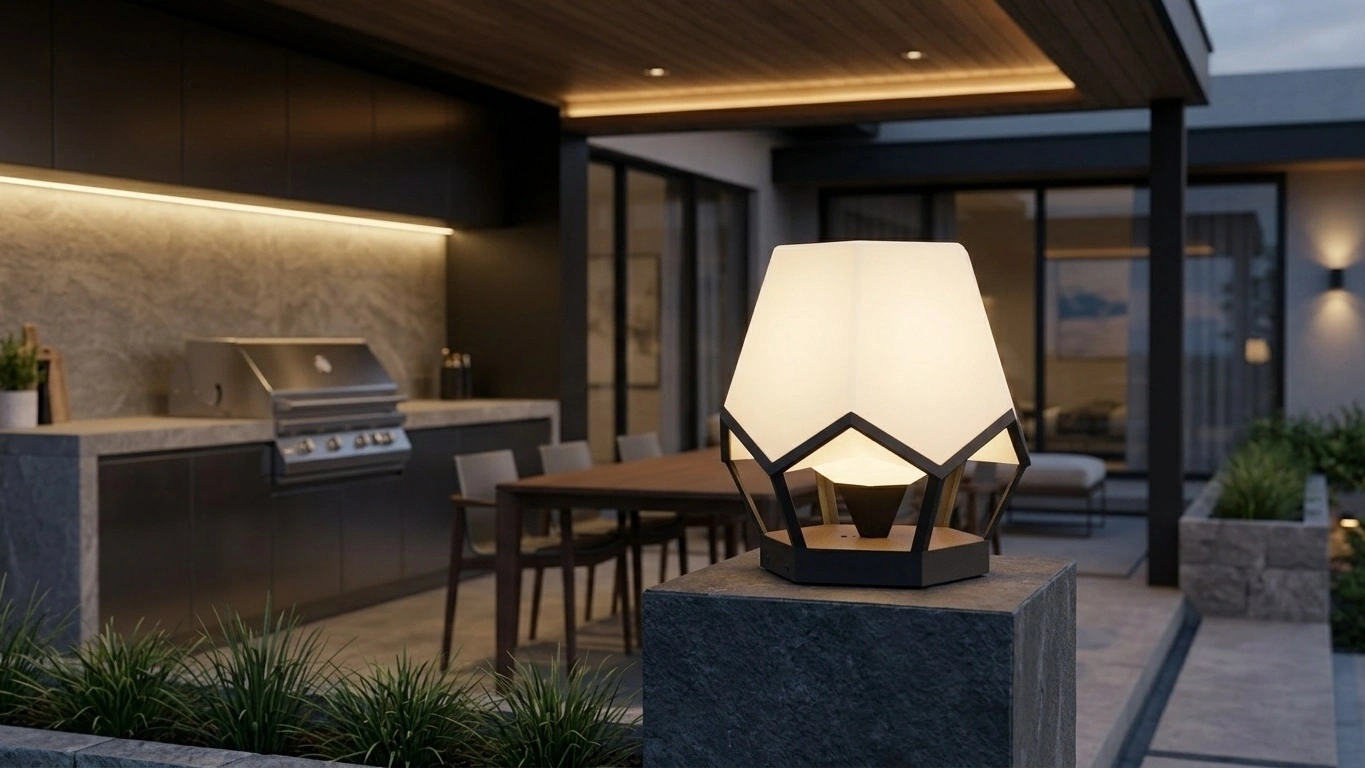 AURION Faceted Post Light