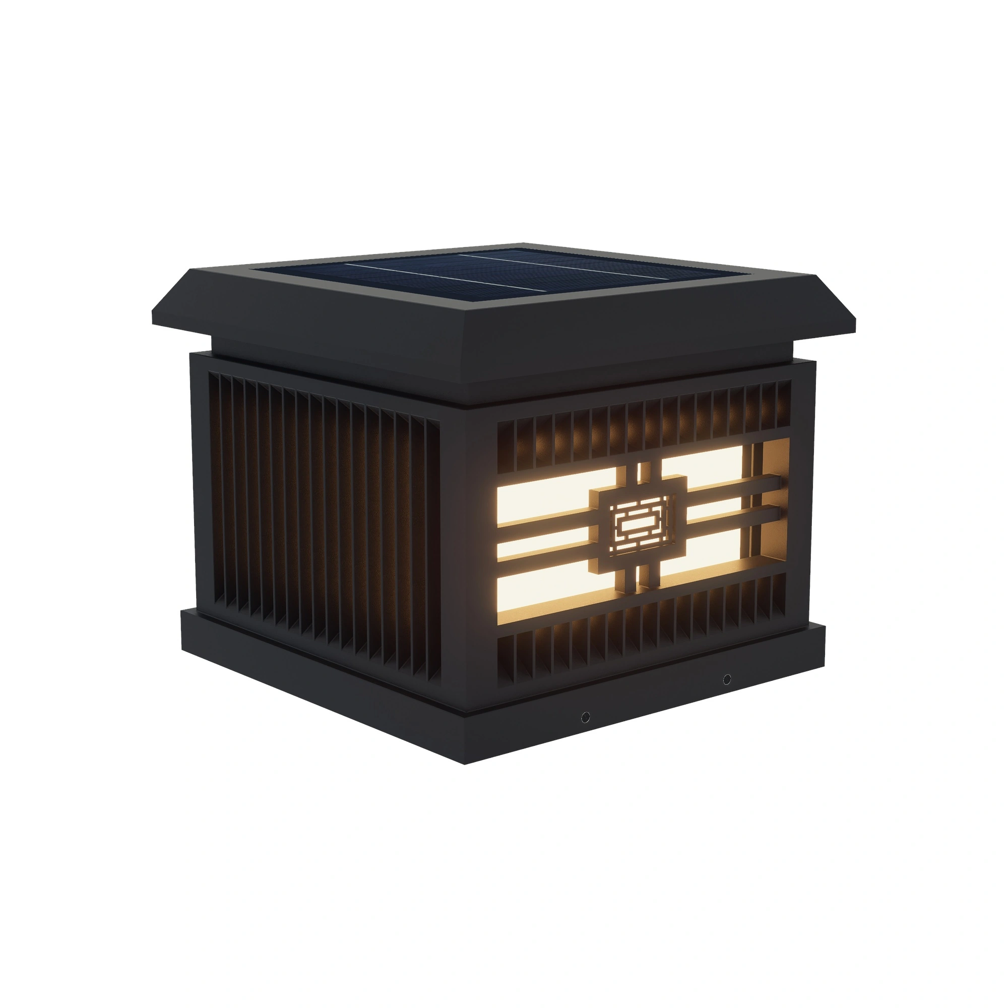 TIMBER Slatted Post Cap Light
