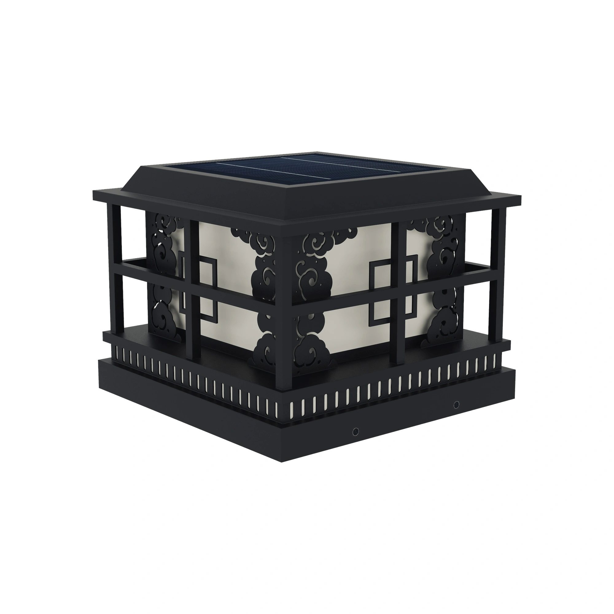 CARVIA Scrollwork Post Cap Light
