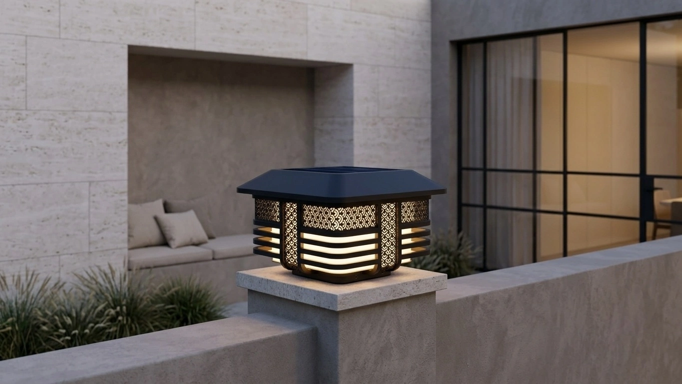 LATTIA Patterned Post Cap Light