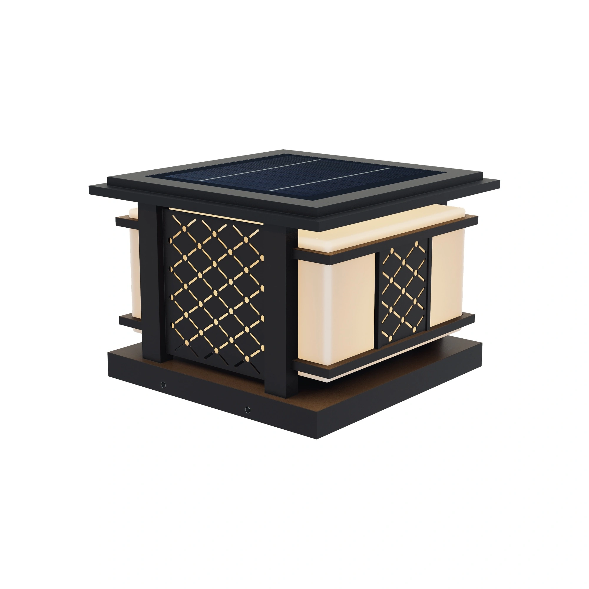 TRELLIS Patterned-Frame Post Cap Light