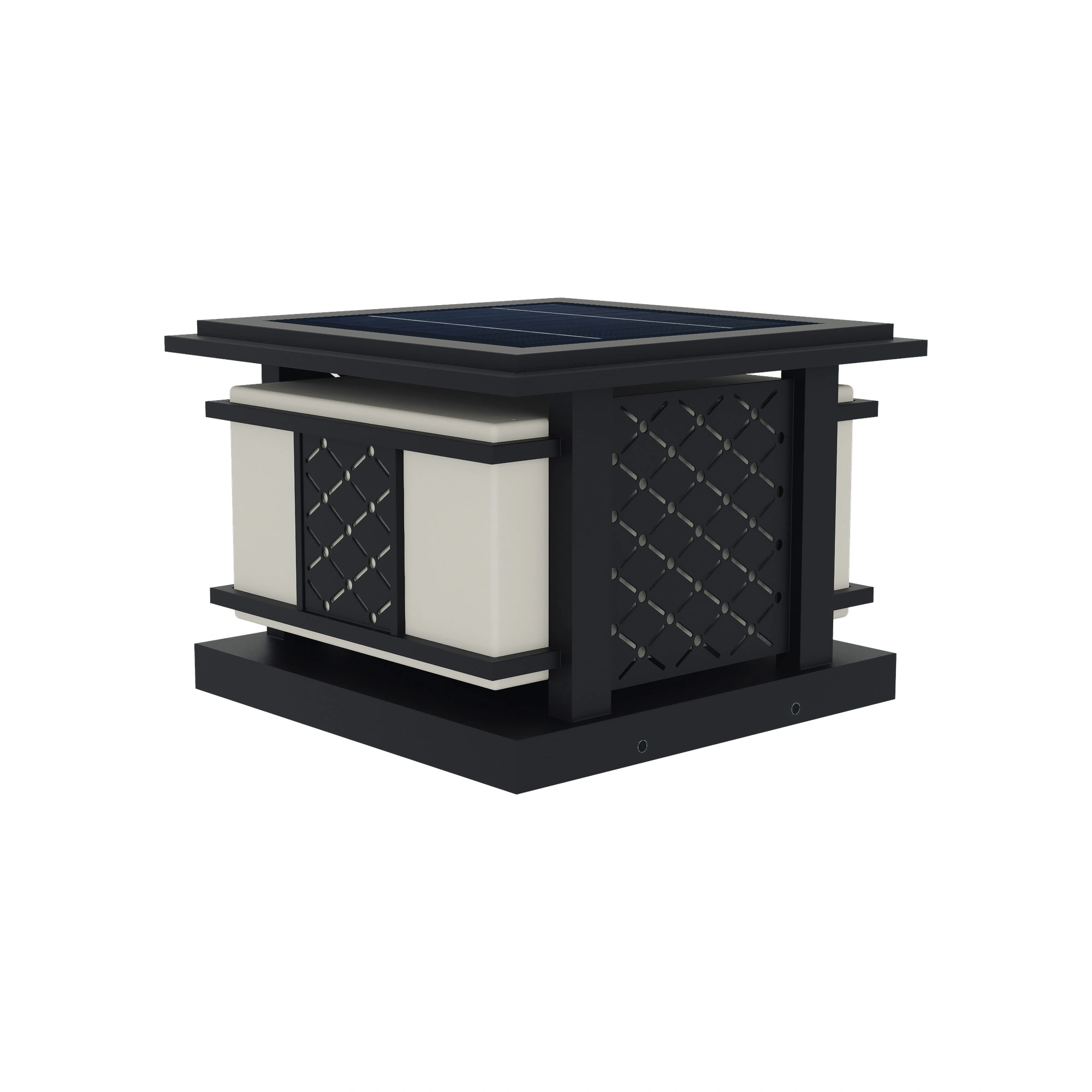 TRELLIS Patterned-Frame Post Cap Light
