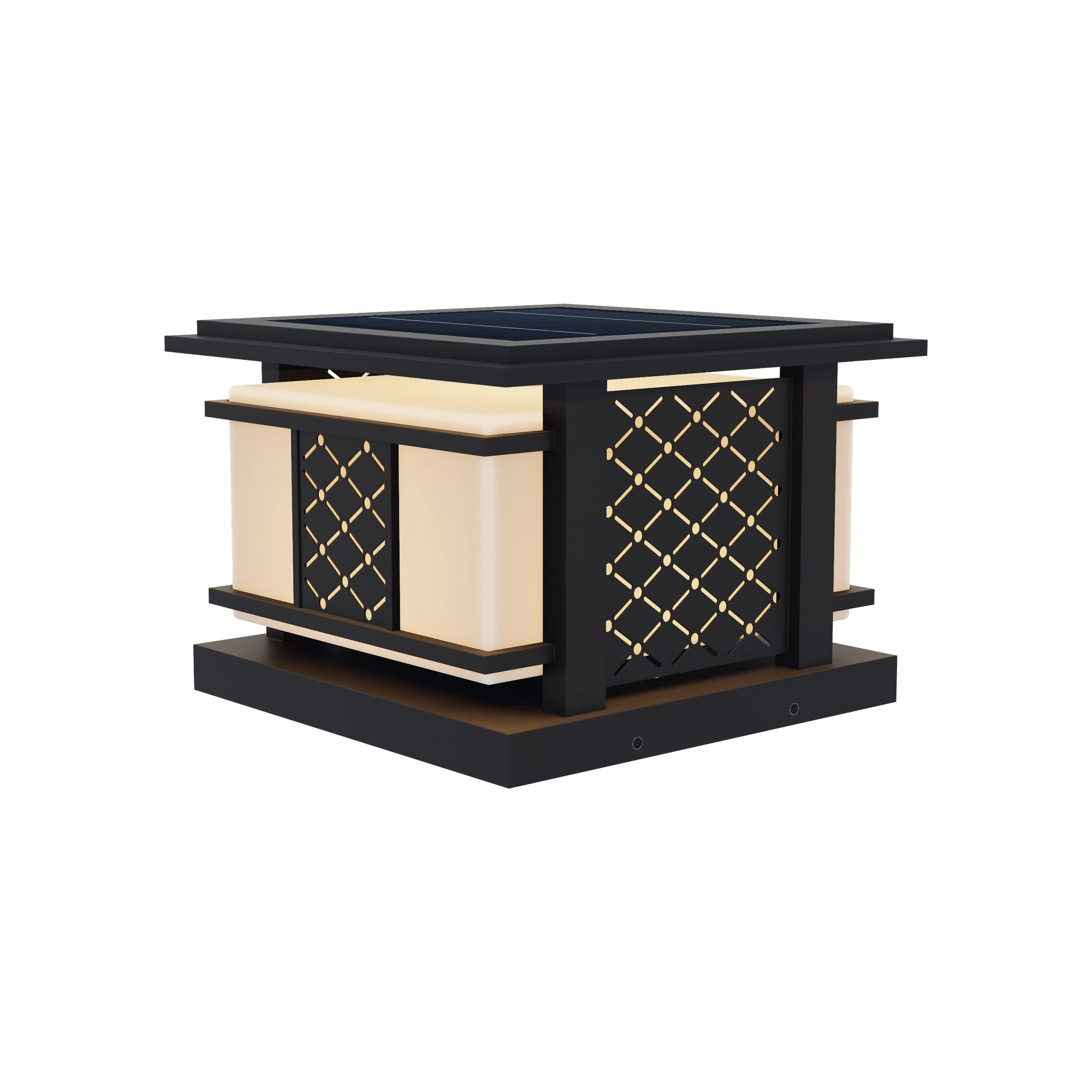 TRELLIS Patterned-Frame Post Cap Light