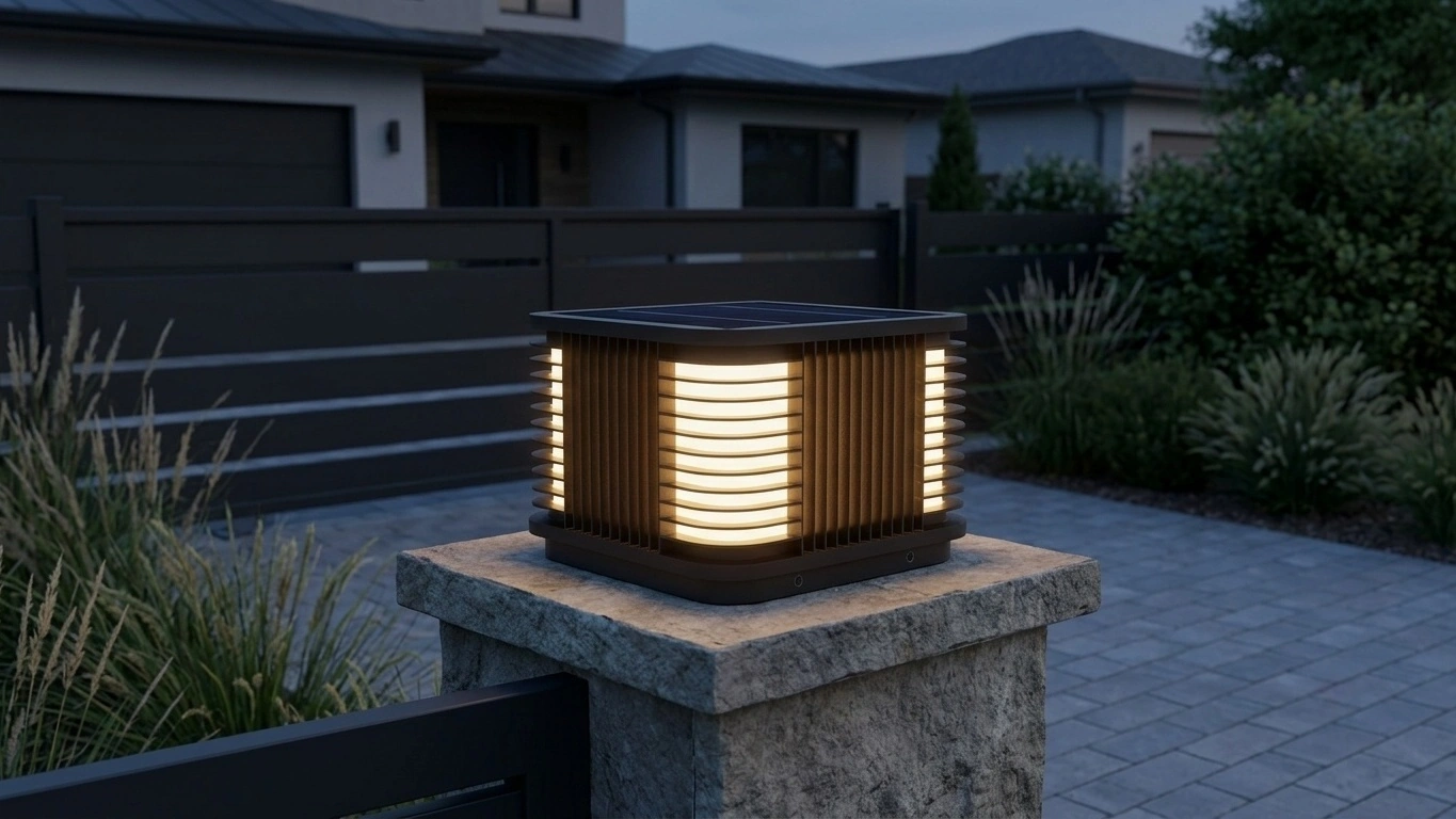BRONZA Slatted Post Cap Light