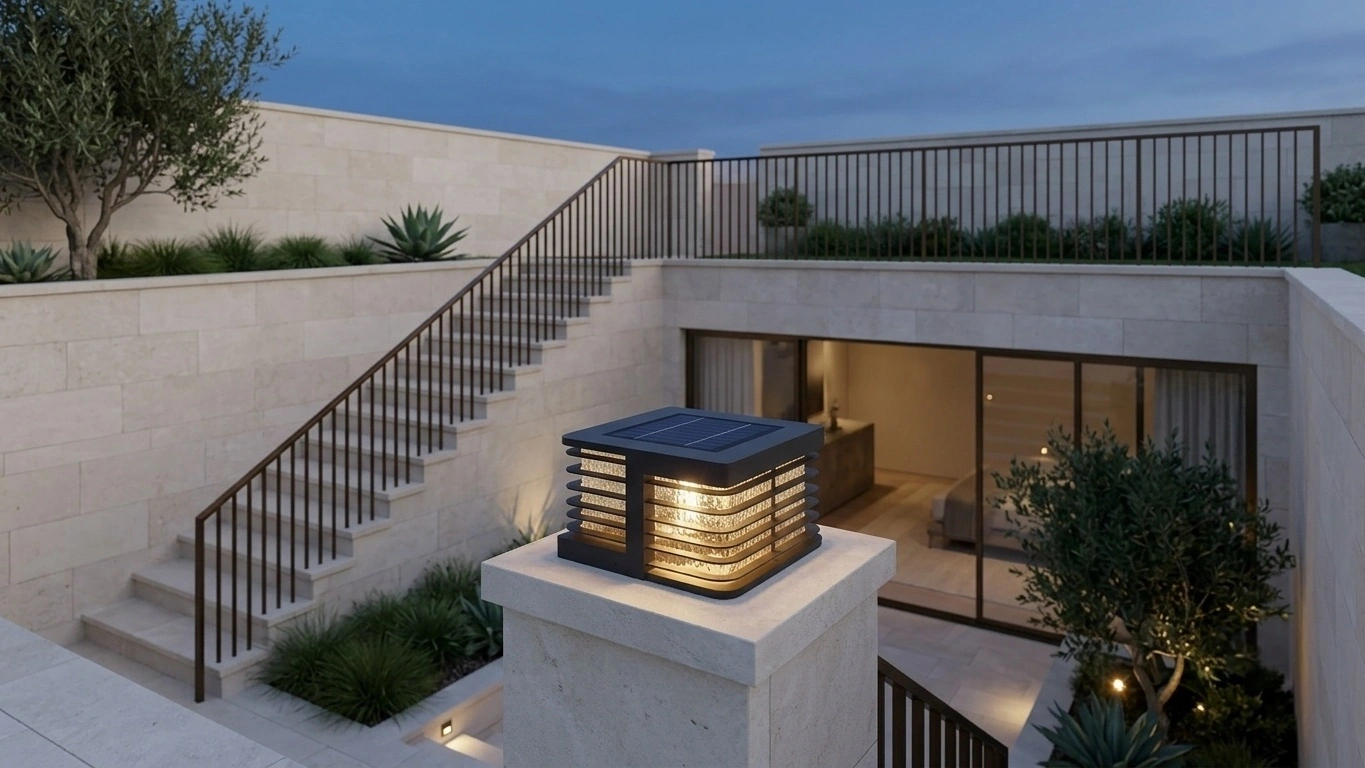LAMURA Louvered Post Cap Light